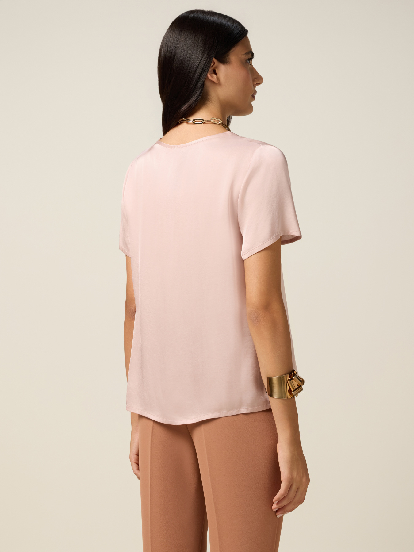 Blusa in raso di viscosa image number 1