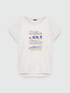 T-shirt with embroidered print image number 4