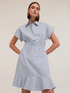 Vestito chemisier in cotone a righe image number 2
