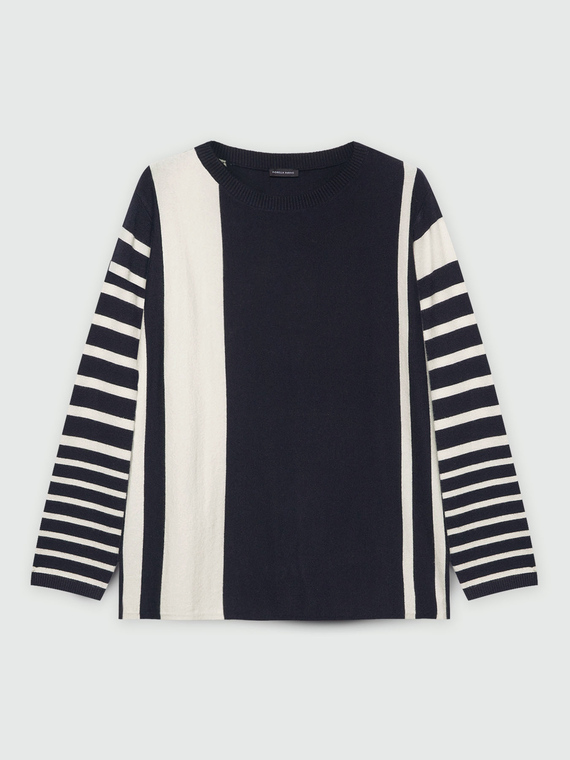 gestreifter Pullover mit Viskose LENZING™ ECOVERO™