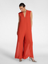 Sleeveless jumpsuit in cr&ecirc;pe de chine image number 0
