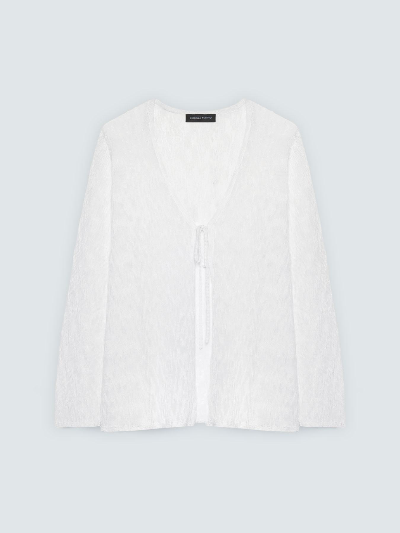 Cardigan leggero chiusura con laccetto image number 4