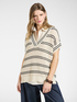 Cotton blend striped jumper image number 0