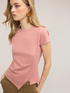 T-shirt with asymmetric side draping image number 0
