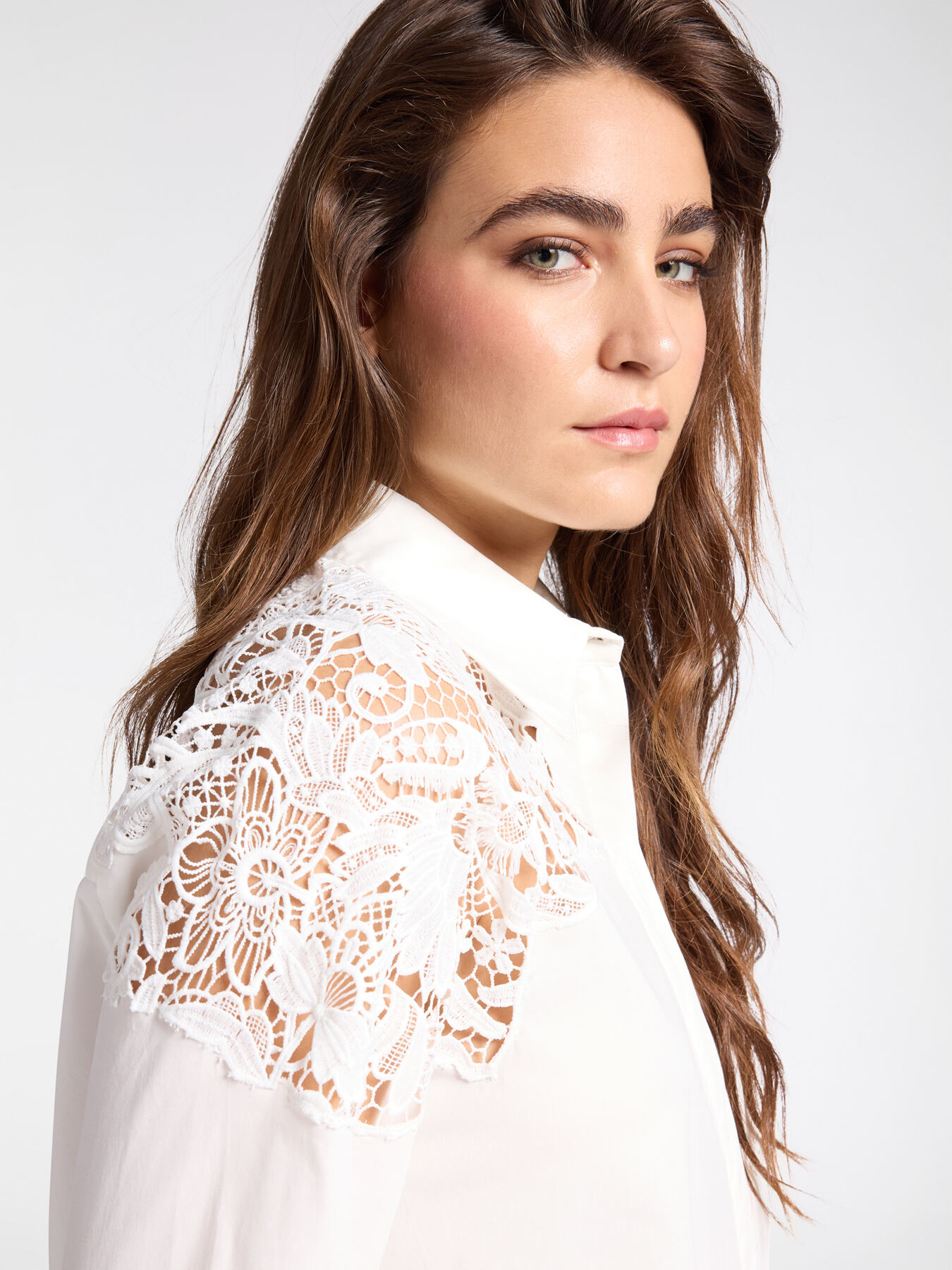 Camicia con pizzo image number 3