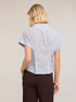 Lurex striped muslin shirt image number 1