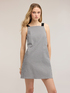 Vestito corto a linea ad A con fantasia vichy image number 2