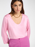Blusa in raso stretch image number 3