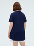 T-shirt in viscosa con scritta e paillettes image number 1