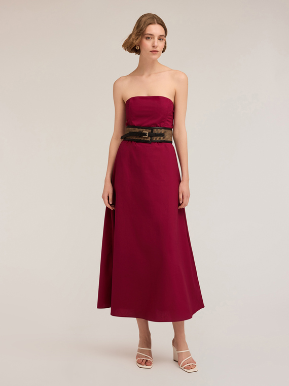Vestito bustier in popeline