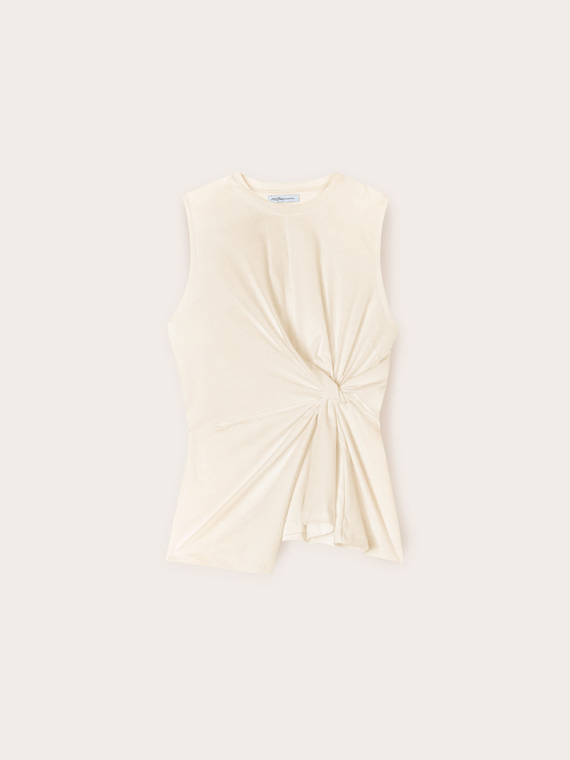 Top in jersey con nodo