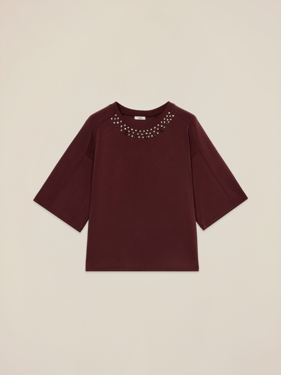 Felpa over con castoni