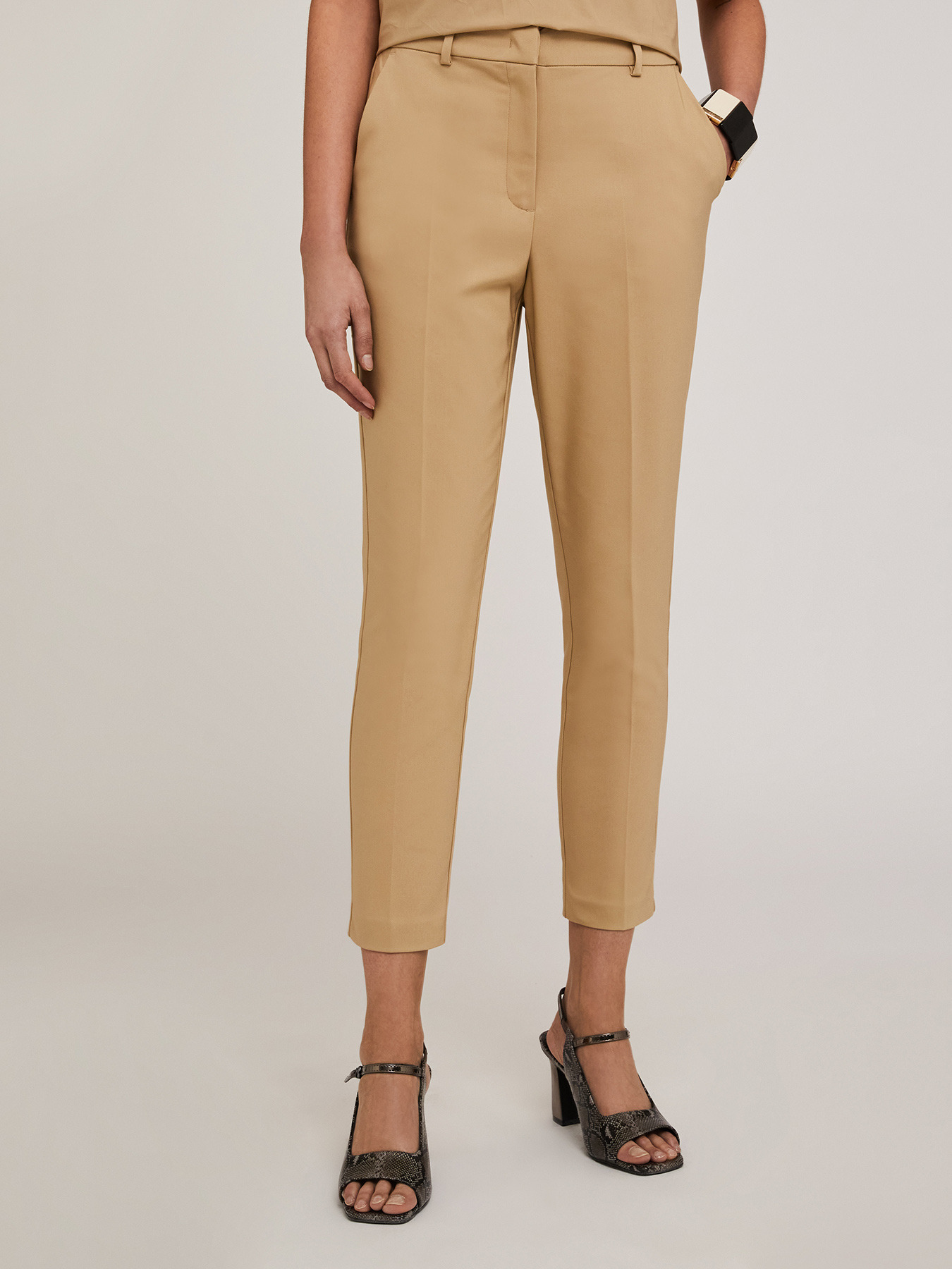 Regular fit trousers in technical fabric image number 2