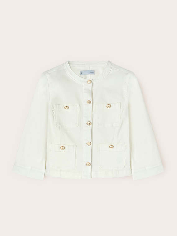 Veste en drill m&eacute;lang&eacute; coton