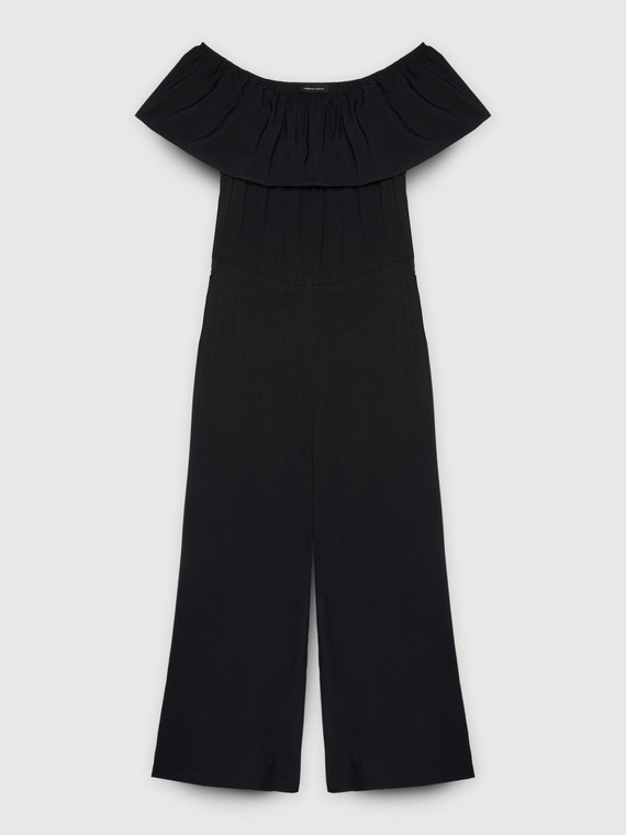LENZING™ ECOVERO™ viscose jumpsuit with flounce