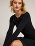 Vestito flare midi in maglia con applicazioni image number 3