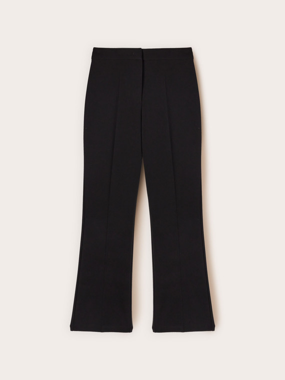 Kick flare trousers in polyviscose