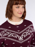 Jacquard sweater with bandana pattern image number 3