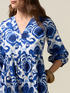 Patterned cotton midi shirtdress image number 2