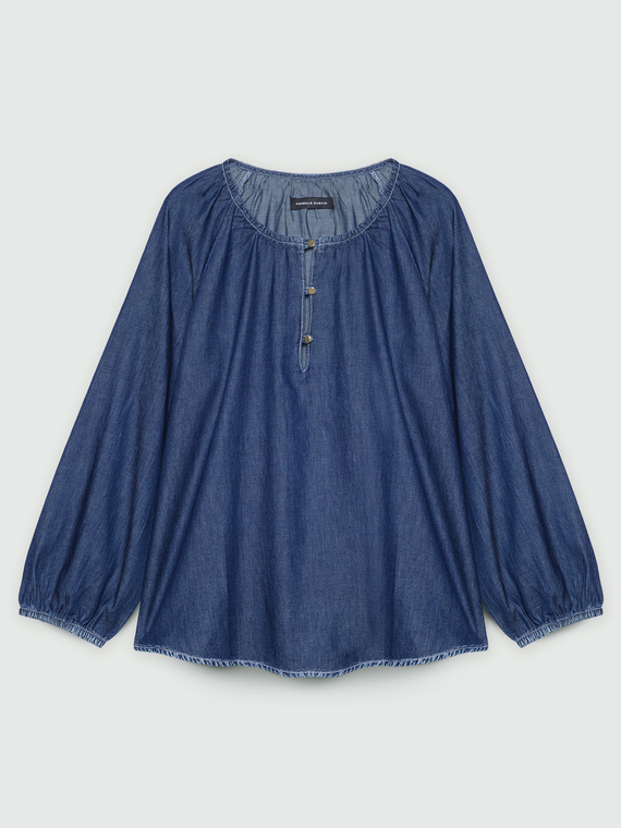 Bluse aus Denim