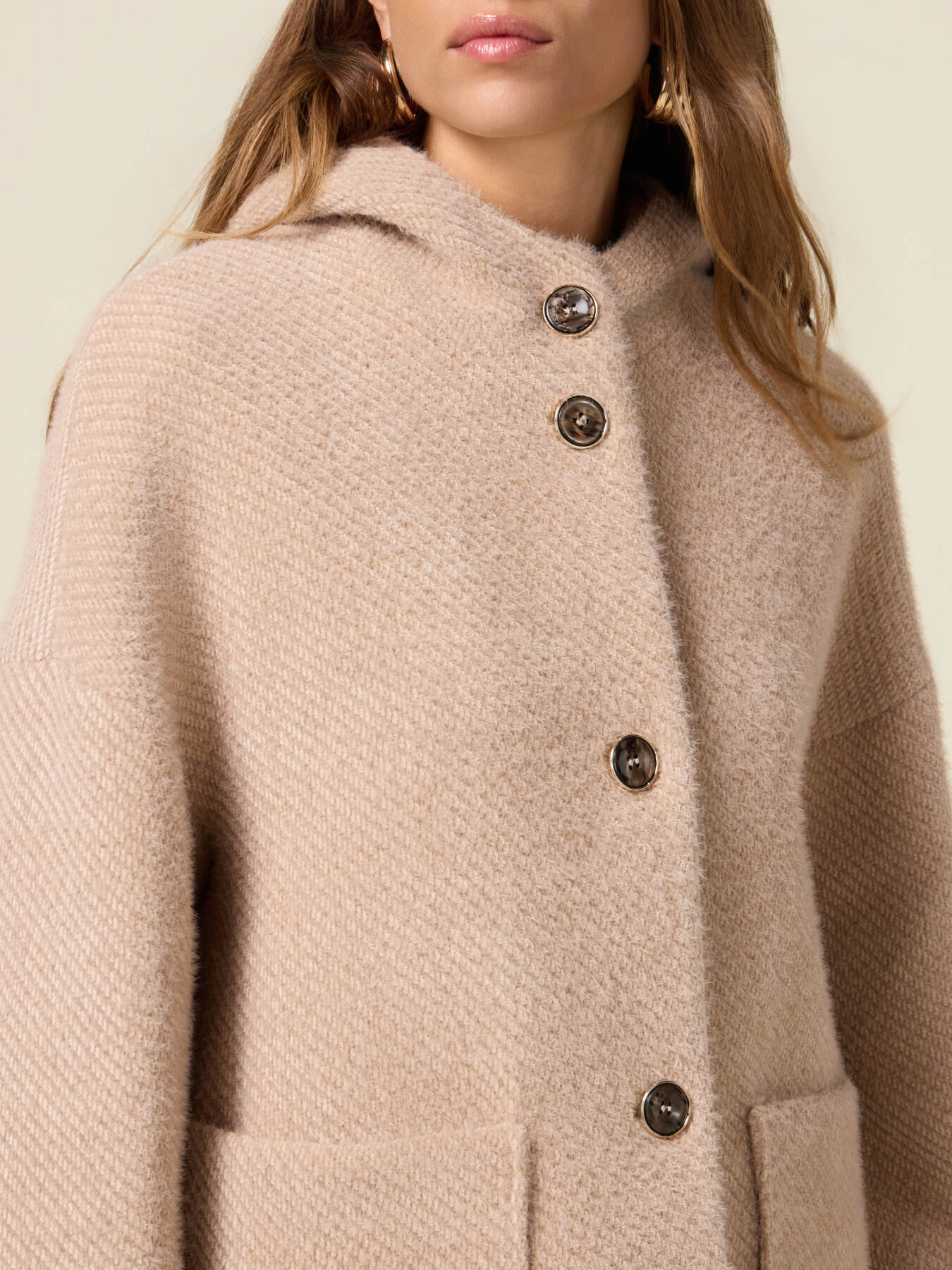 Cappotto corto in tessuto ammagliato image number 2