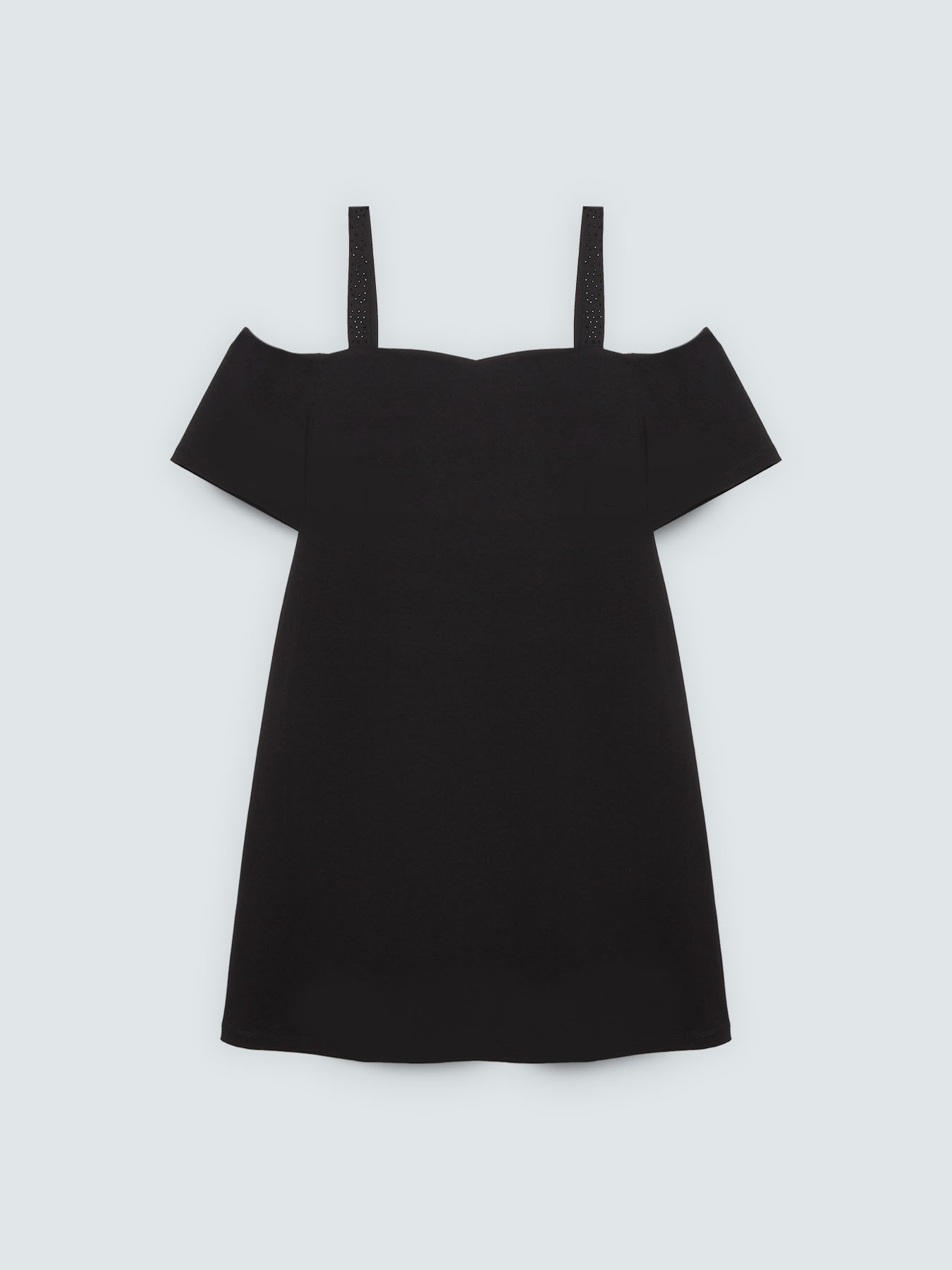 Kurzes Off-Shoulder-Kleid aus Milano-Strick image number 4