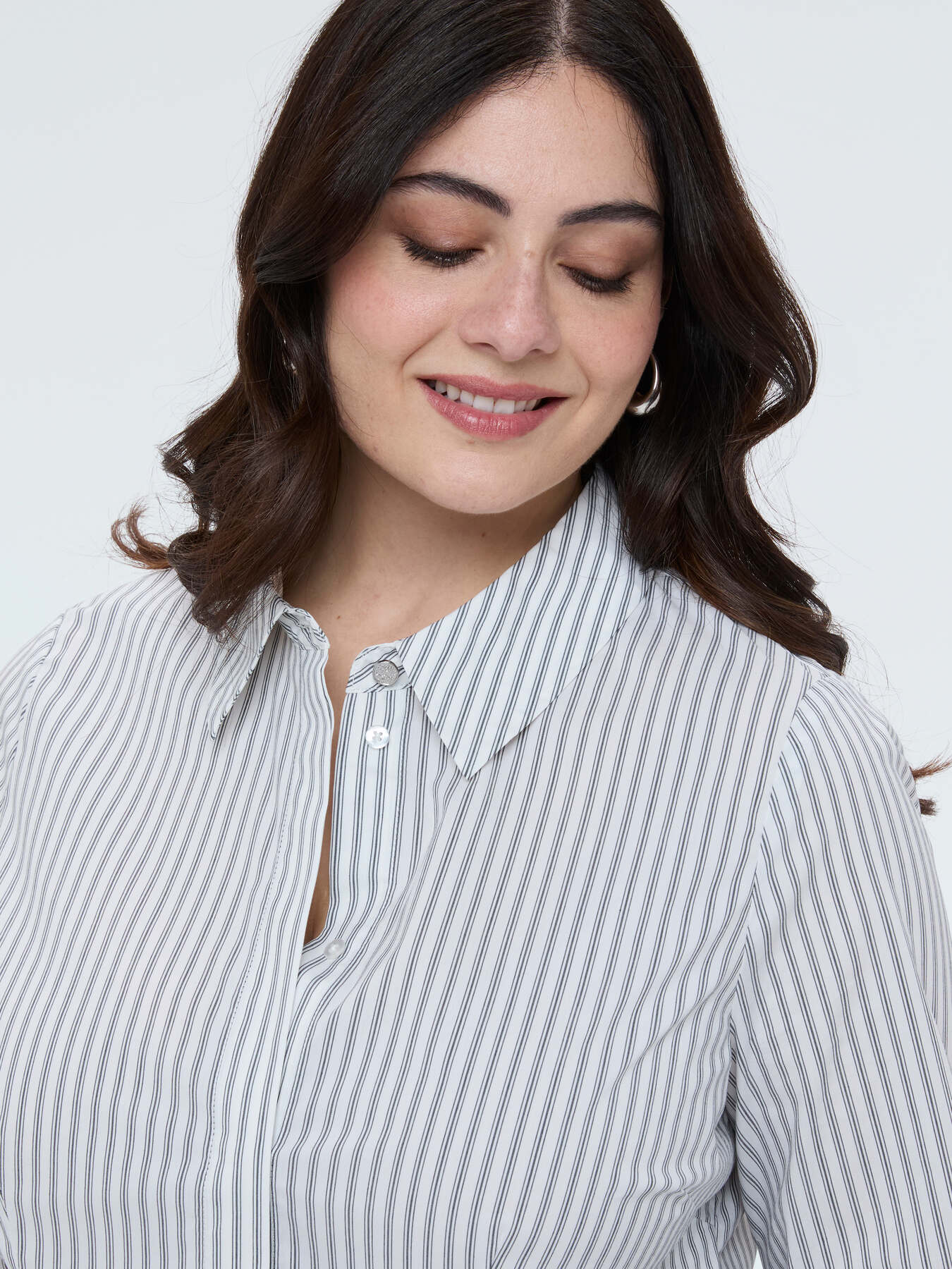 Gestreiftes Baumwollhemd image number 2