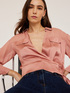 Camicia ad incrocio in raso image number 3