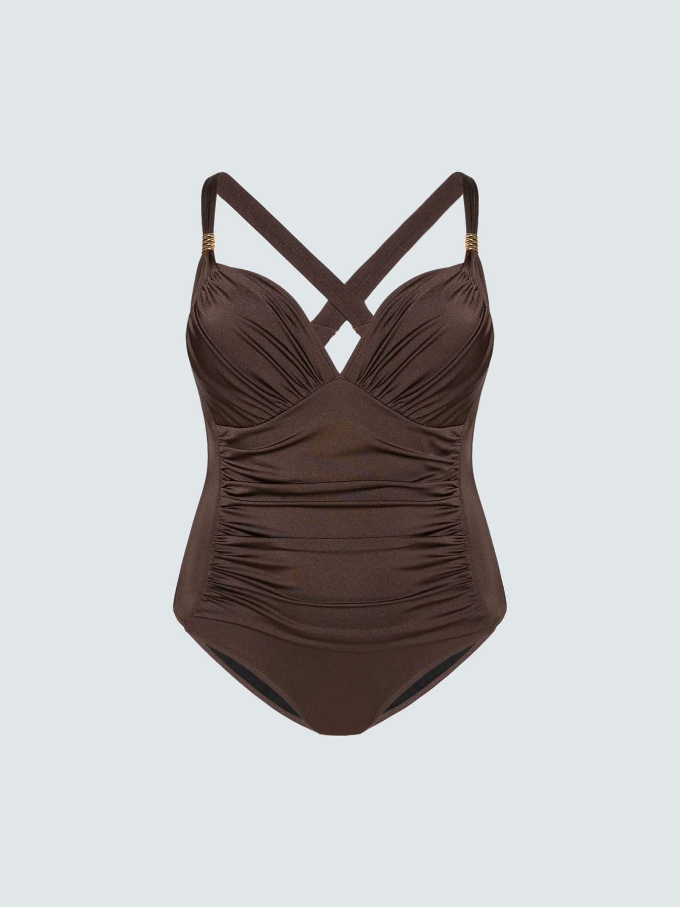 One-piece swimsuit with ruching on the side image number 5