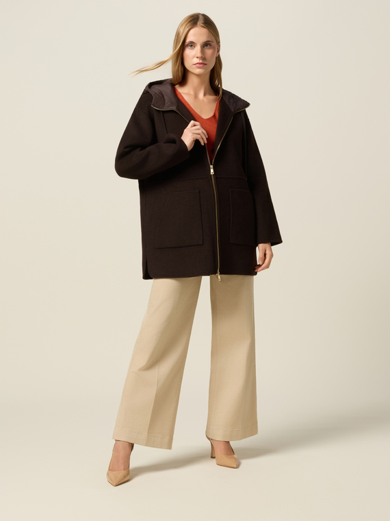 Padded hooded parka jacket