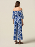 Pantalon palazzo en coton à motifs image number 1