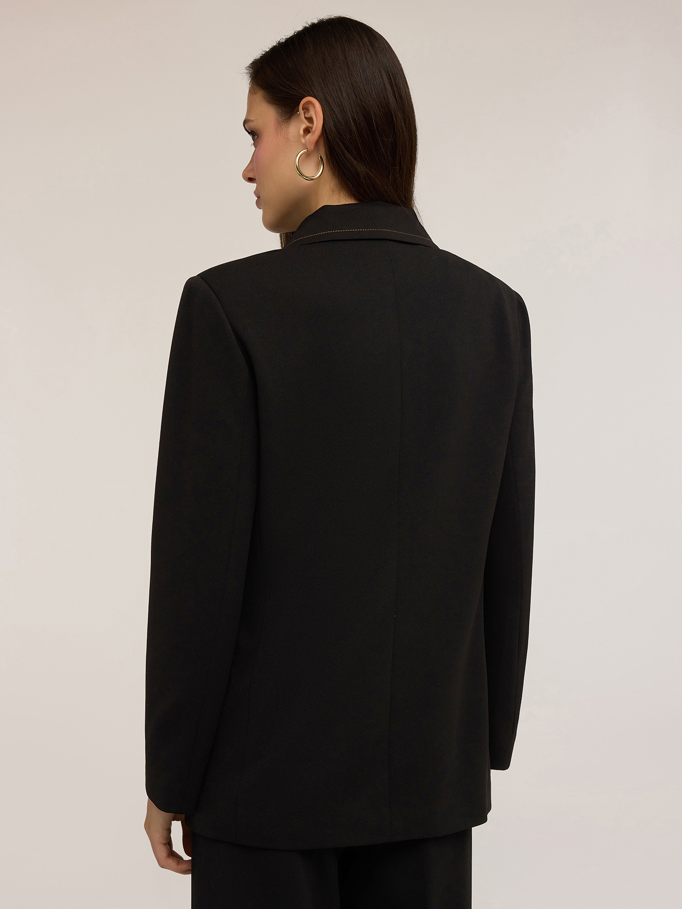 Einreihige Jacke mit Kontrastnähten image number 1