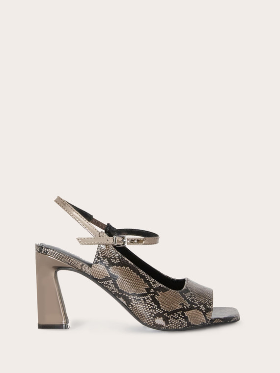 Sandales à motif python