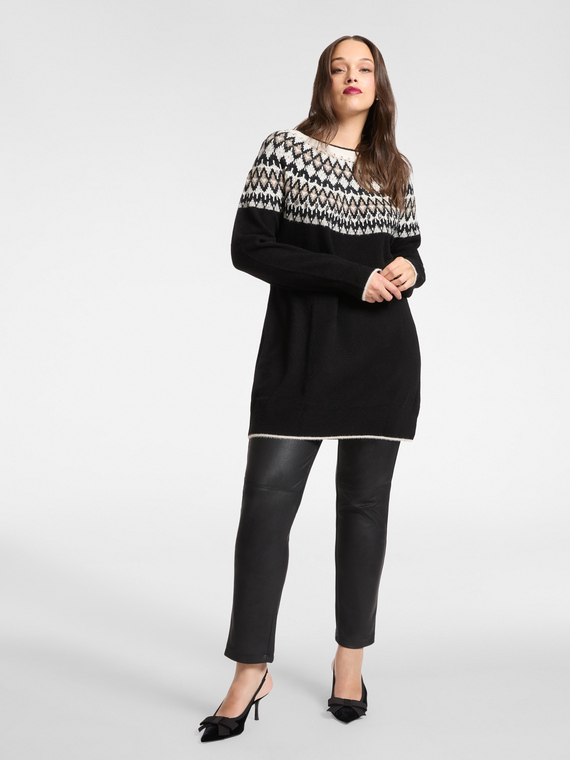 Pantalon enduit à coutures milanaises