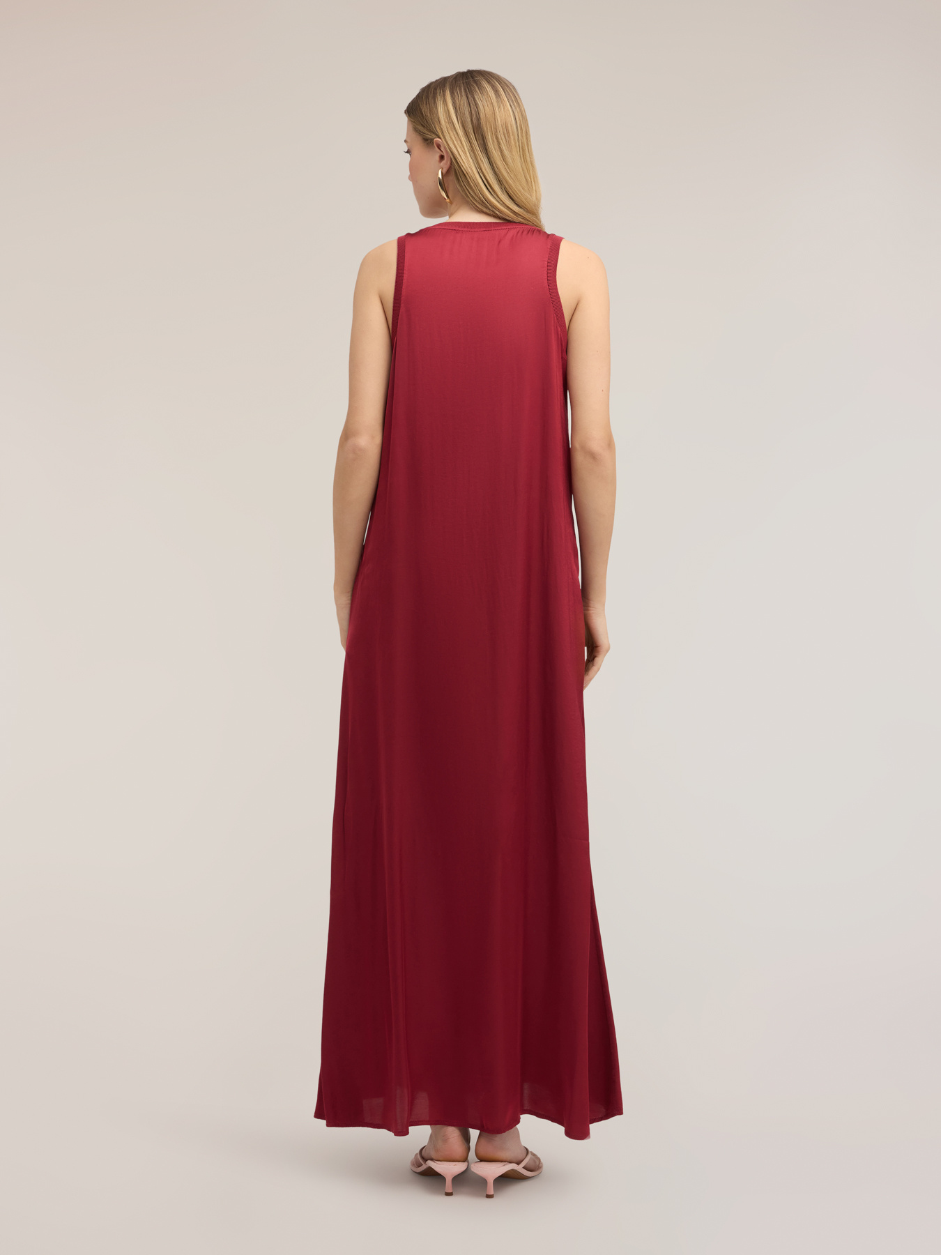 Robe oversize en satin de viscose image number 1