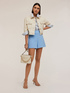 Camicia loose fit a righe lurex image number 0