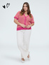 Gestreifter Cardigan aus Baumwollmischung image number 0