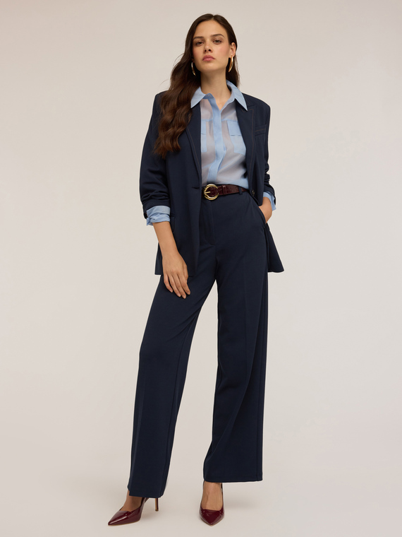 Trousers with stitching