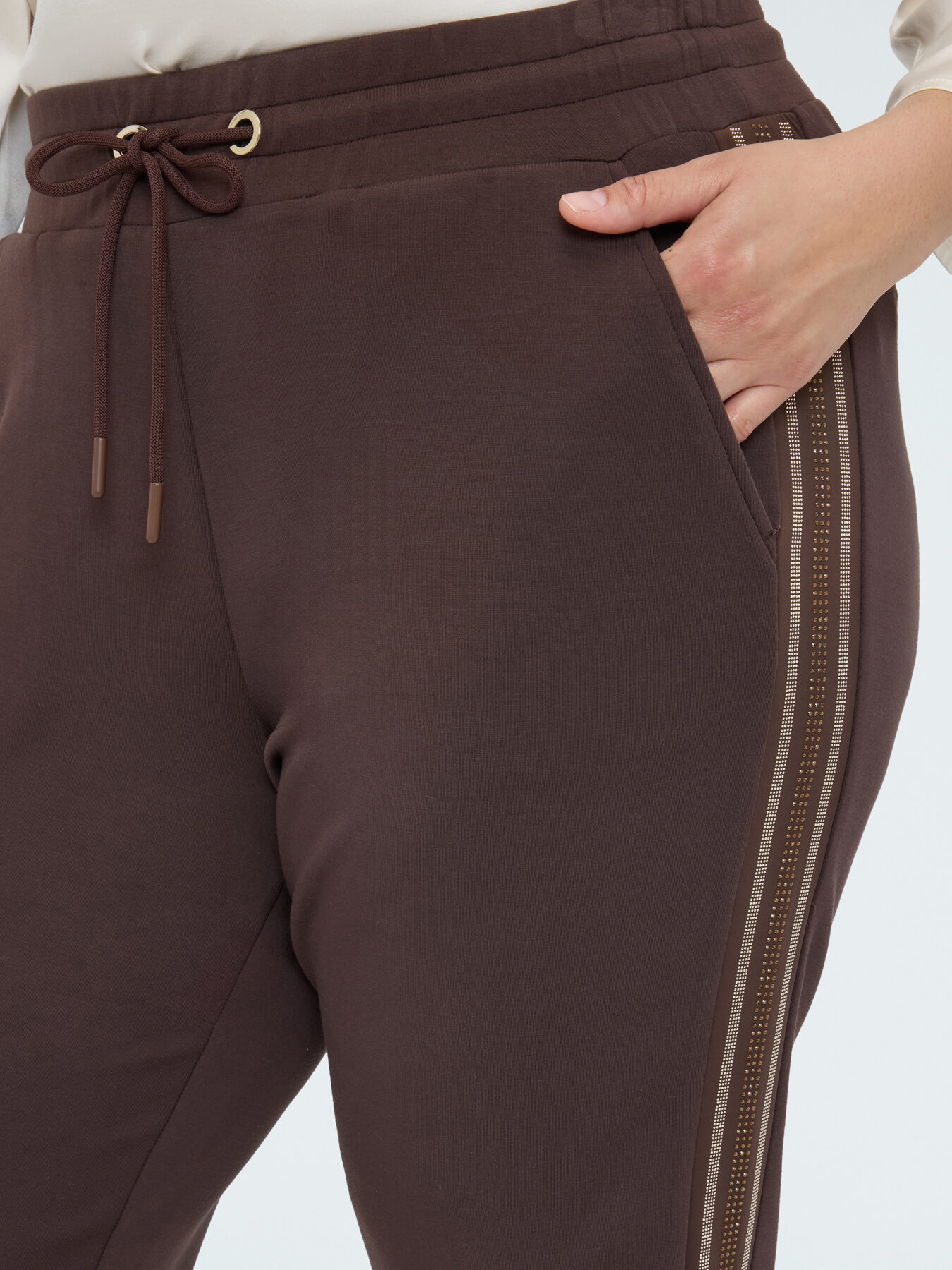 Joggers in scuba con banda hotfix image number 3