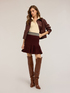 Minigonna flared in maglia image number 3