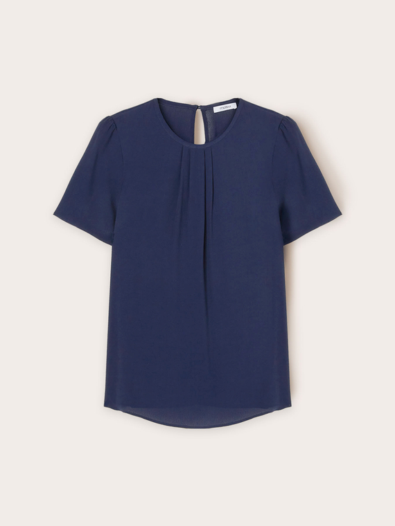 Weich fallende Bluse mit Falten