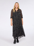 Langes Hemdblusenkleid mit Schriftzug-Print image number 2