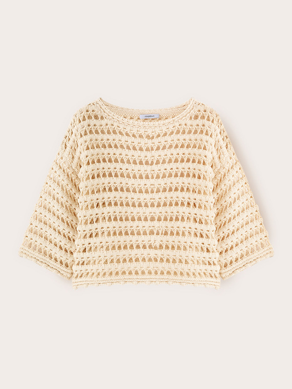 Crochet-effect knitwear