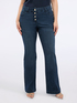 Jeans acampanados lavado azul image number 2
