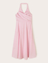 Striped pattern poplin dress image number 4