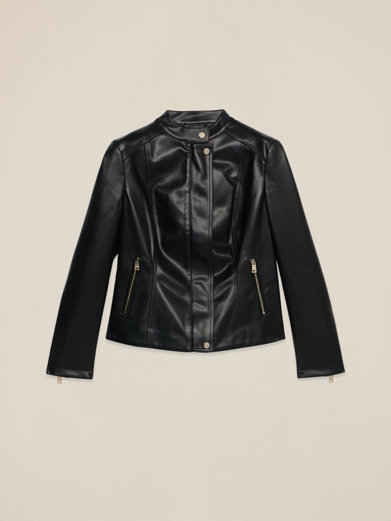 Veste courte avec fermetures éclair décoratives