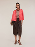 Stretch satin deconstructed jacket image number 0