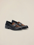 Loafers with animal print detail image number 1