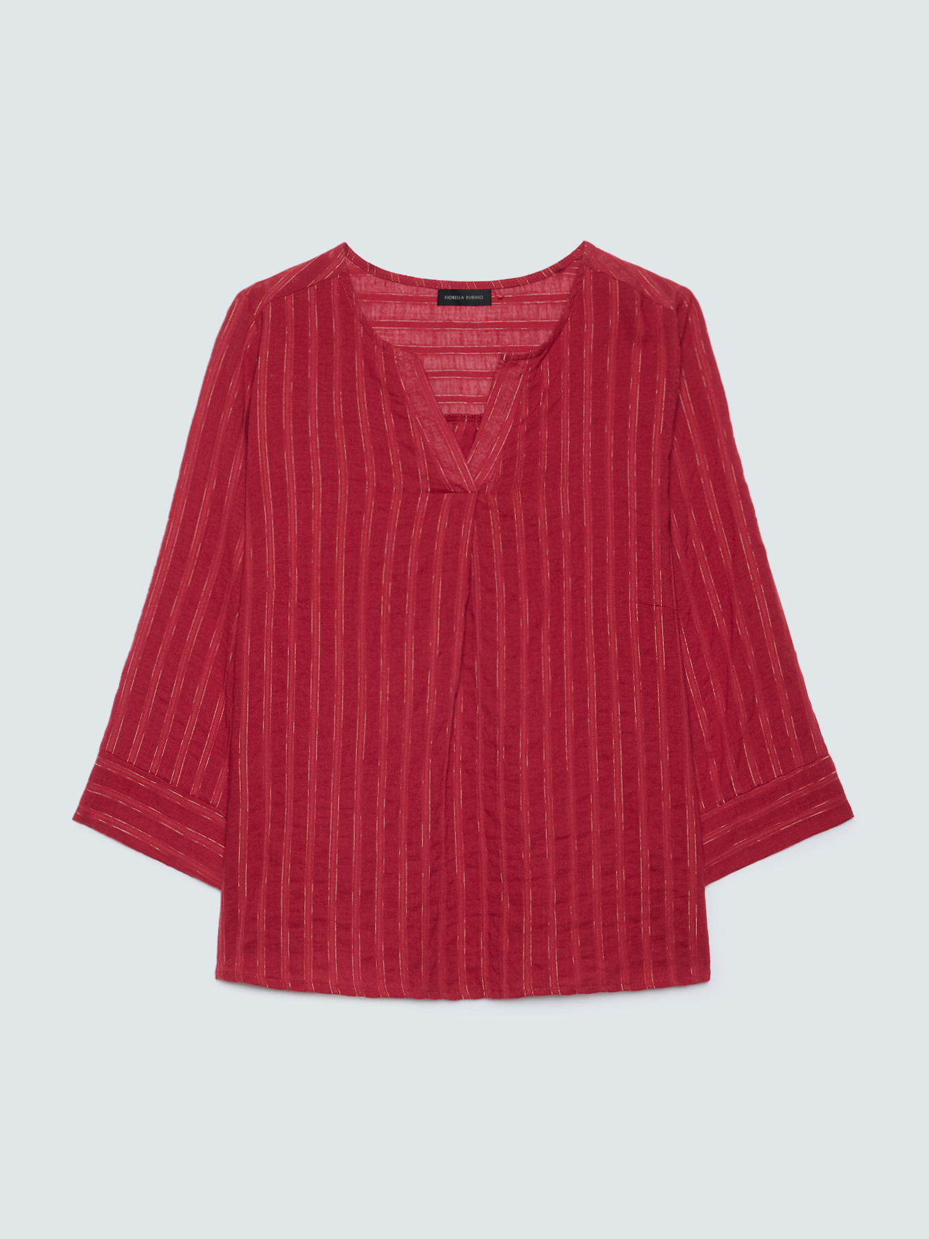 Gestreifte Bluse aus Baumwolle image number 4