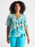 Bedruckte Bluse mit Rüschen image number 0